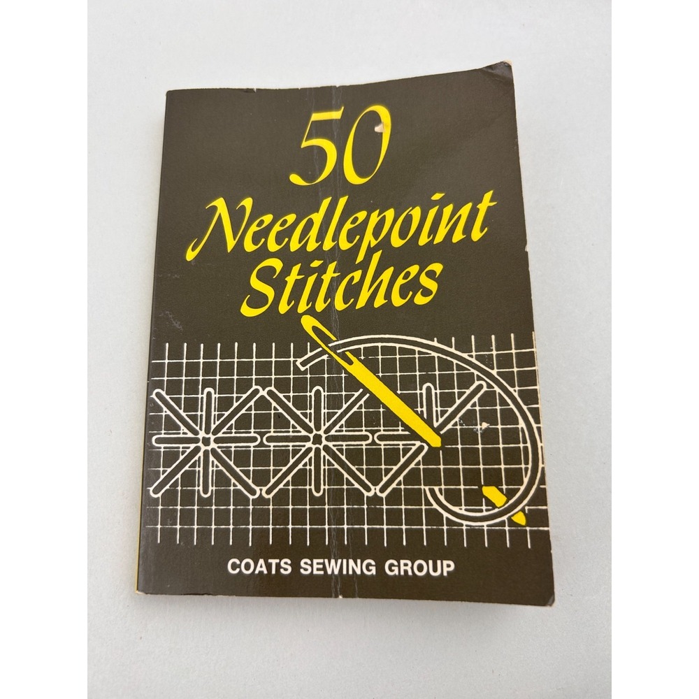 50 Needlepoint Stitches Book by Coats Sewing Group Scribners 1975 Paperback 6"x4